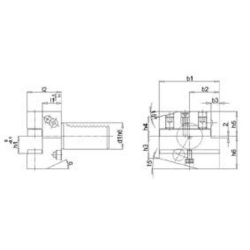 Werkzeughalter VDI radial rechts B1 30x20mm FORTIS
