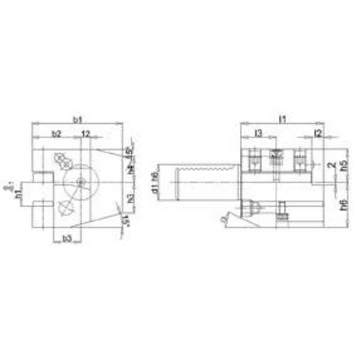 Werkzeughalter VDI axial links C2 40x25mm FORTIS