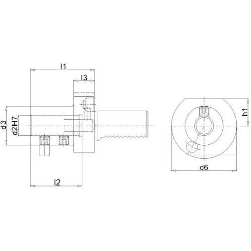 Halter VDI für Wechselplattenbohrer E1 50x40mm FORTIS