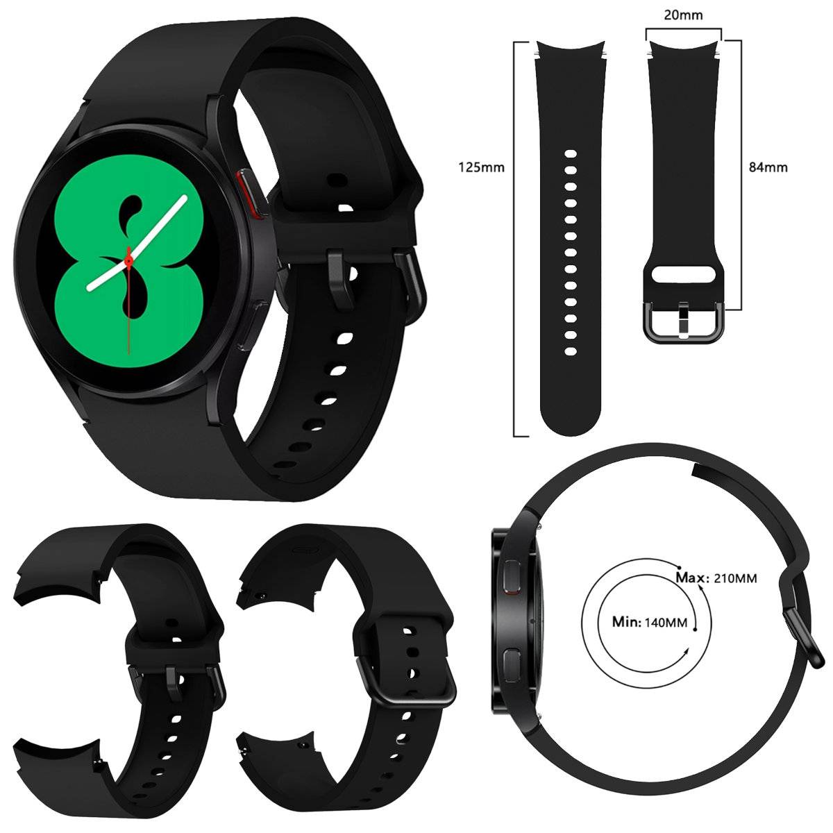 Für Samsung Galaxy Watch FE 6 5 4 Normal Pro Classic Kunststoff Band