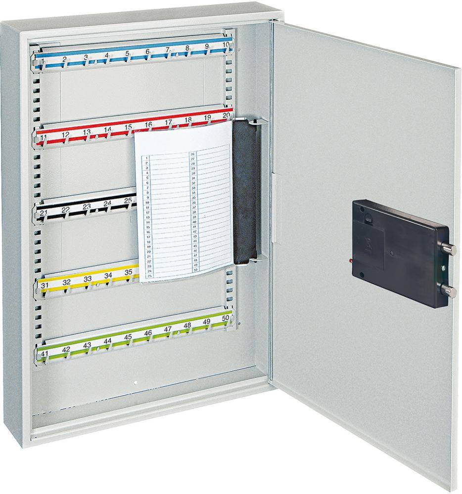 Comsafe S50 EL Schlüsselkasten mit 50 Haken - Stahl - Weiß