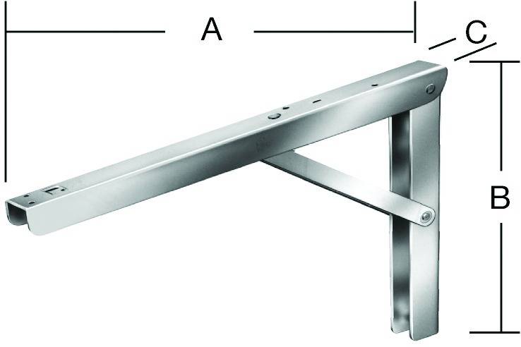 Vormann Multi-Line Klappträger verzinkt 400x270x36 mm (3 Stufen Verstellkonsole)