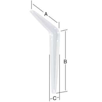 Vormann Stahlblechkonsole 200x250 mm weiß