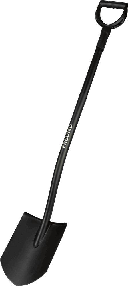 Gärtnerspaten spitze FormStahlstiel Ergoline schw.