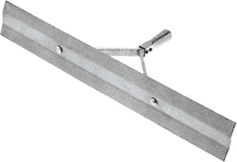 Metallbodenschieber mit langem Griff und Klinge, gezeigt auf weißem Hintergrund.
