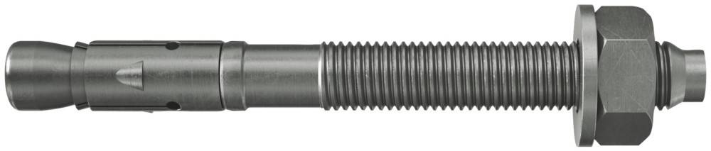 Ein Nahaufnahmebild einer Gewindestange aus Metall, die ihre detaillierte geriffelte Textur und zylindrische Form zeigt.