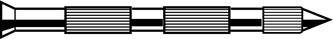 Stahlnagel Senkkopf geriffelt, zn 4,5 x 70 DQ