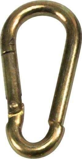 Feuerwehr-Karabinerhaken gelb-Zn 50x 5mm