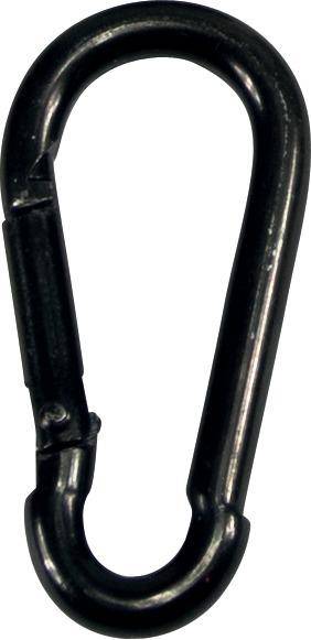 Feuerwehr-Karabinerhaken schwarz-Zn 80x 8mm