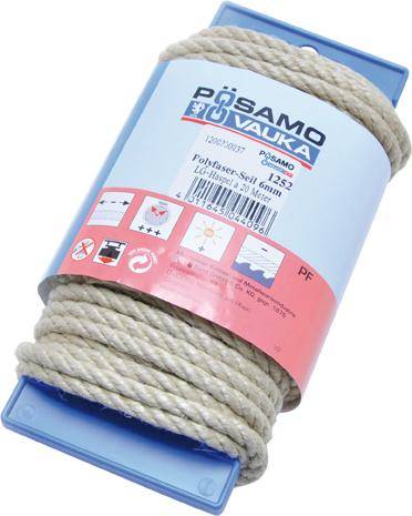 PF-Seil gedr. hanffarbig 6,0mmx20m auf Lg-Haspel