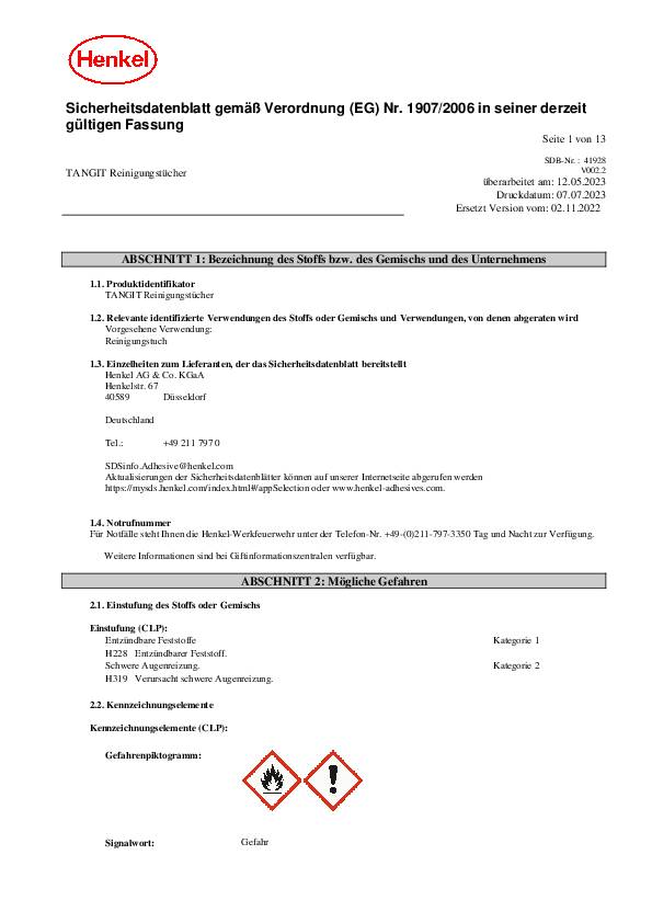 Spezialreiniger PE/PP/PB/PVDF 100 Tü.Dose TANGIT