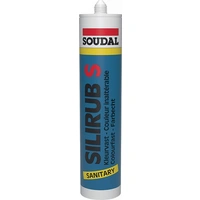 Sanitärsilikon Silirub S grau 300ml Kartusche SOUDAL Sanitärsilikon Silirub S grau 300ml Kartusche SOUDAL