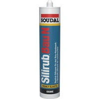 Silikondichtstoff Silirub Bau N weiß 300 ml Kartusche SOUDAL Silikondichtstoff Silirub Bau N weiß 300 ml Kartusche SOUDAL