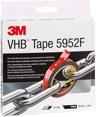 VHB" doppelseitiges Klebeband schwarz 5952F 12m x 33m 3M"
