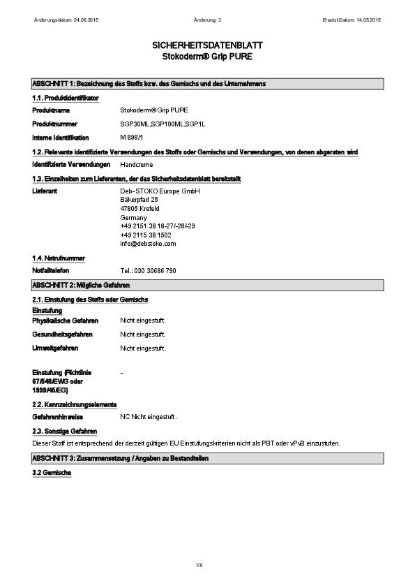 Stokoderm Universal PURE Hautschutz 100 ml Tube Universelle Creme Tube