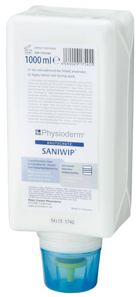 Hautschutzcreme Saniwip, 1000 ml Faltflasche