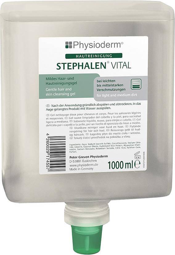 Stephalen Vital 1000 ml Neptuneflasche Waschgel mild Physioderm