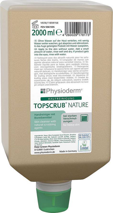 Topscrub nature 2000 ml Varioflasche Handreiniger Naturreibem.Physioderm