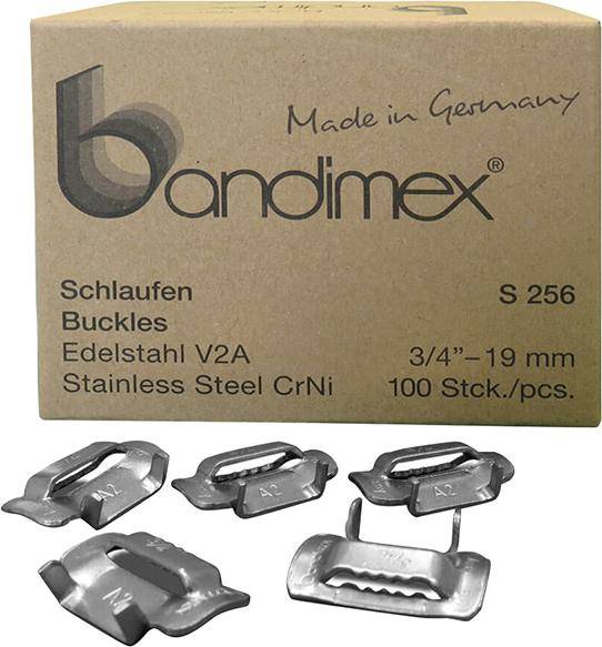 Schlaufen 5/8" V2A-Edelstahl, Pack a 100 Stück Bandimex