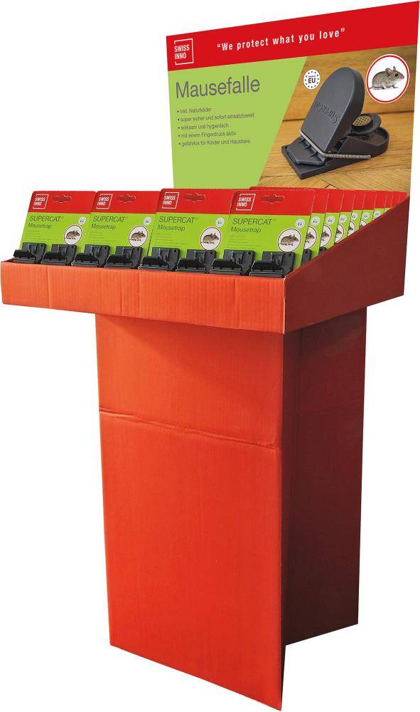 Mausefalle SuperCat 2er Set inkl. Köder Display, Inhalt 40 Stück Swissinno Solution
