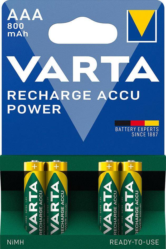 VARTA Power Accu R2U AAA Micro, HR03, 800 mAh