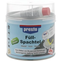2K-Füllspachtel prestolith® plastic ocker,Härter rot 1000g Dose PRESTO 2K-Füllspachtel prestolith® plastic ocker,Härter rot 1000g Dose PRESTO