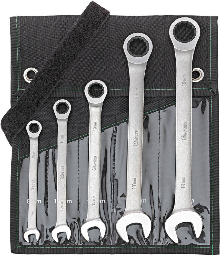 Maulschl.Satz mit Ringr. 5tlg. ger. 8-19mm FORTIS