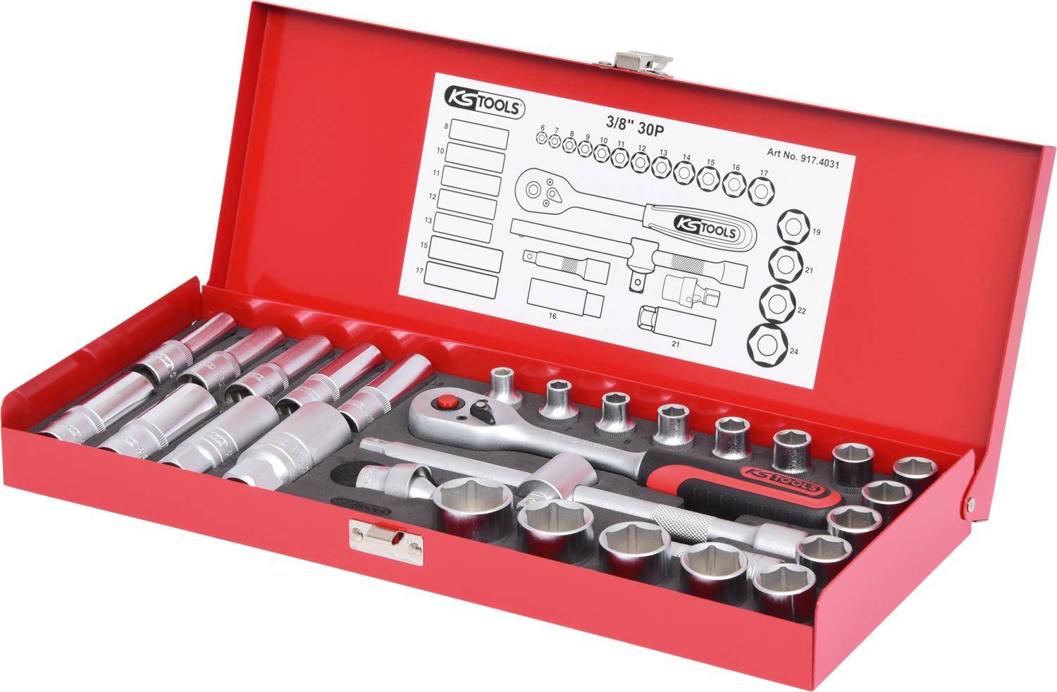 KS TOOLS 3/8" Steckschlssel-Satz, 30-tlg