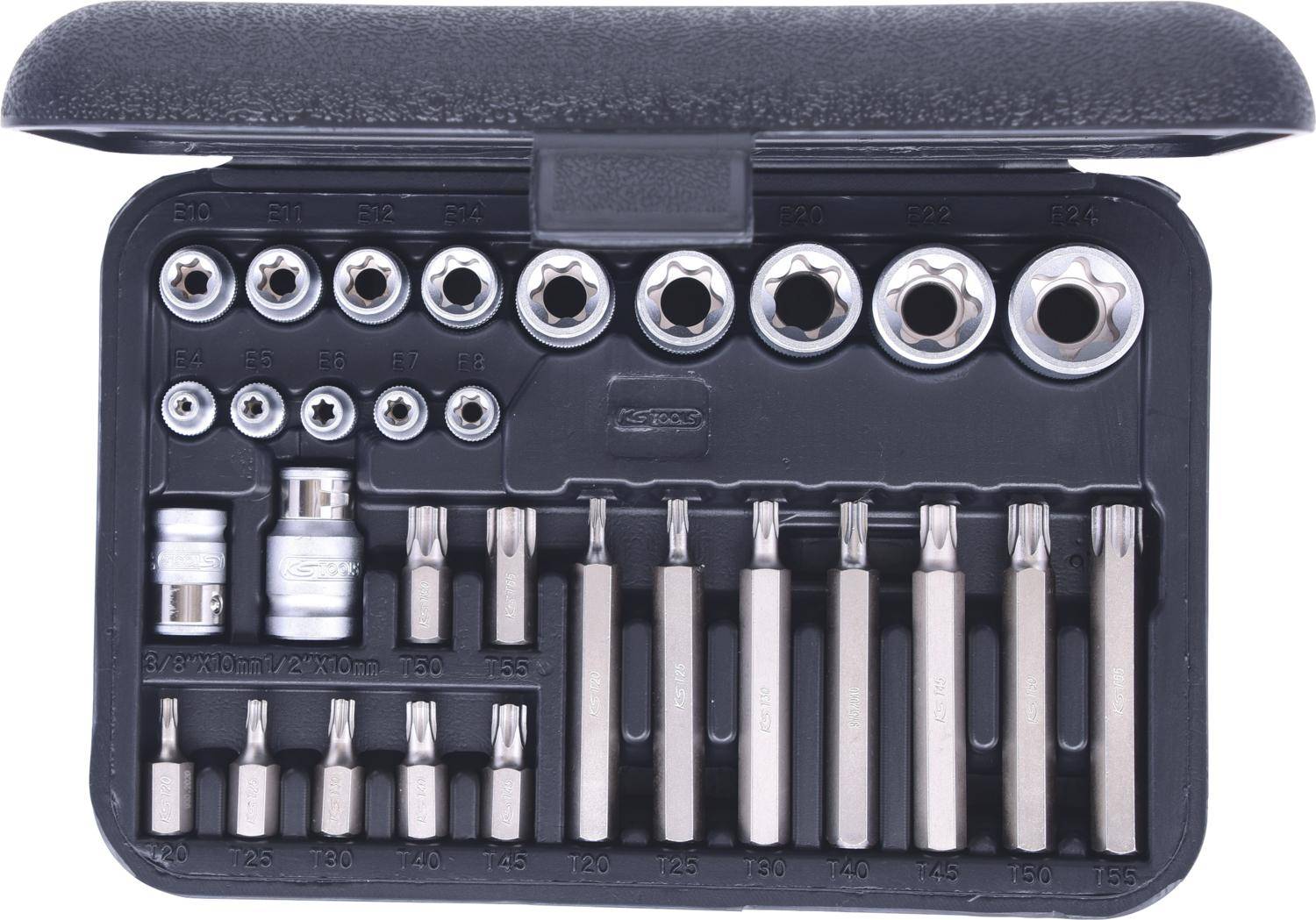 KS TOOLS Torx-Steckschlssel- und Bit-Satz, 30-tlg