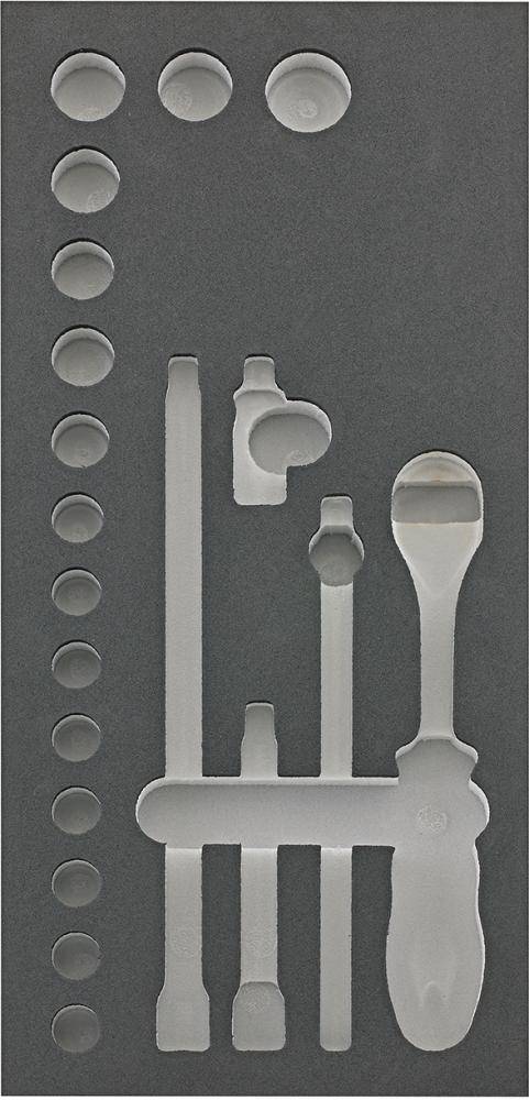 Werkzeugmodul 1/3 leer Steckschl. 3/8" FORTIS