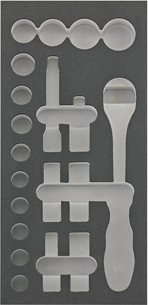 Werkzeugmodul 1/3 leer Steckschl. 1/2" FORTIS