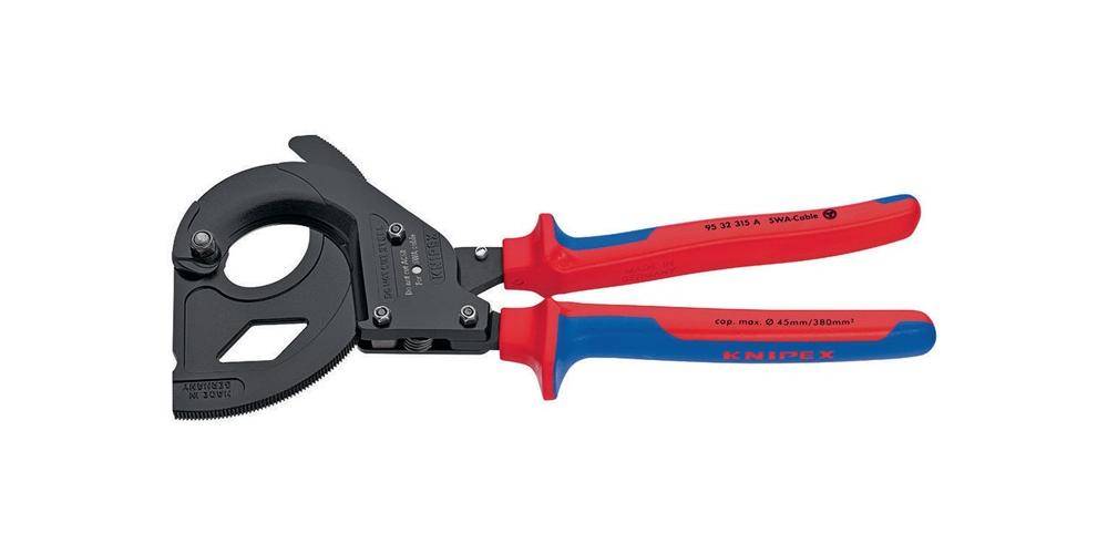 KNIPEX 95 32 315 A Kabelschneider (Ratschenprinzip) für stahlarmierte