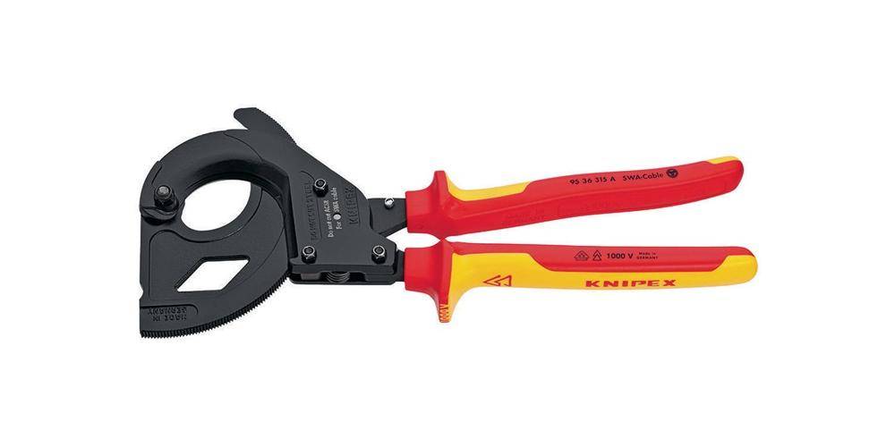 KNIPEX 95 36 315 A Kabelschneider (Ratschenprinzip) für stahlarmierte