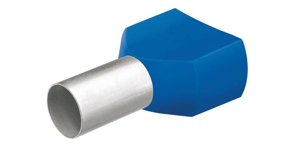 KNIPEX 97 99 378 Twin-Aderendhülsen mit Kunststoffkragen je 25 Stück