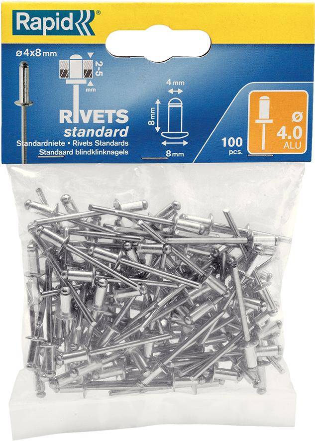 Blindnieten Standard Ø 4 x 8 mm 100 Stk. Beutel Rapid