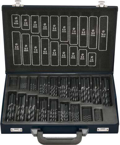 Spiralbohrer-Set DIN338 HSS rollgewalzt Typ RN 170-teilig 1-10,5mm FORTIS