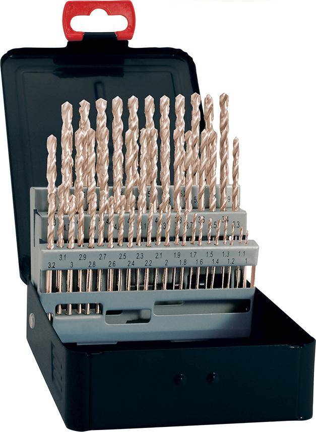 Spiralbohrer-Set DIN338 HSS Typ N um 0,5 steigend1-10,5mm FORTIS