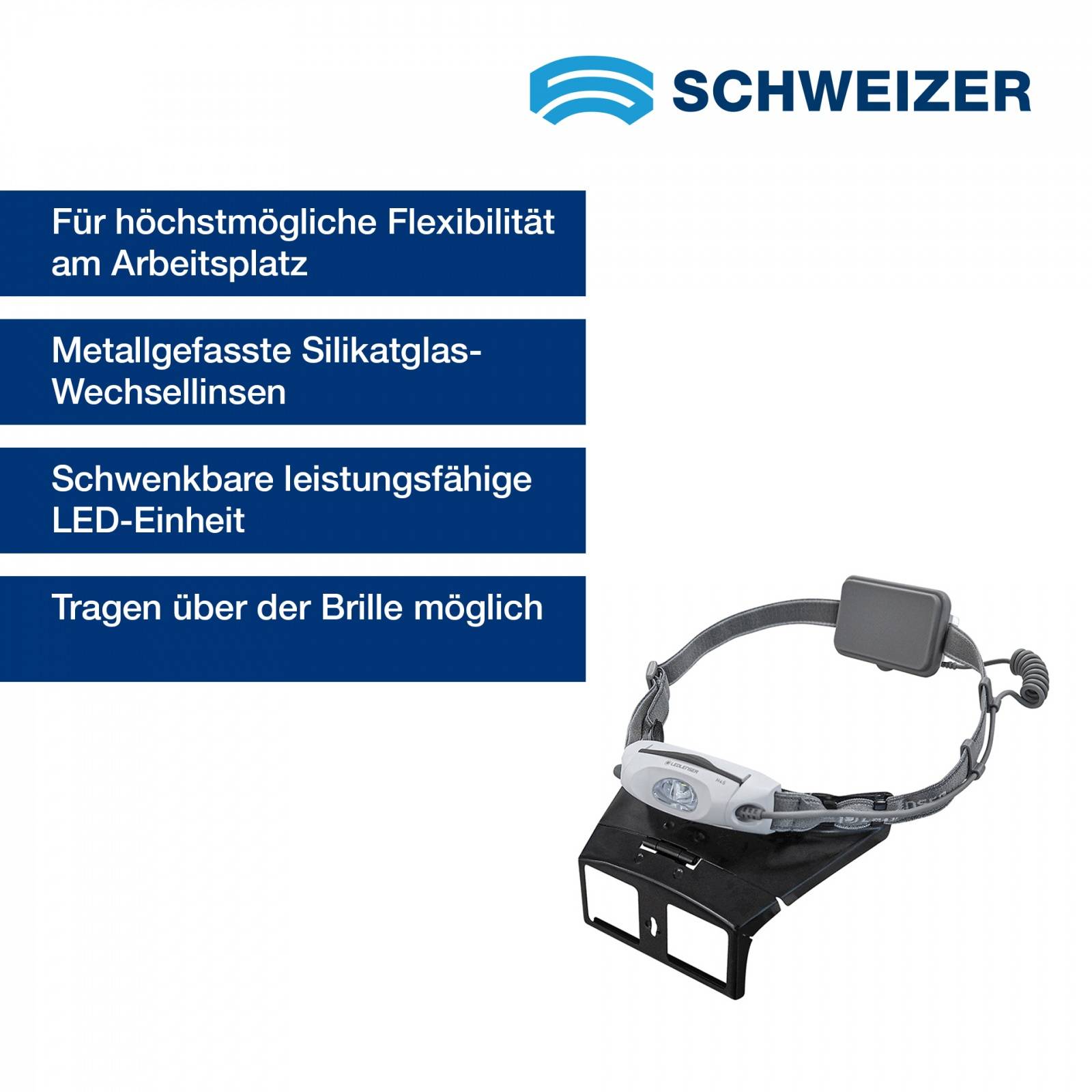 SCHWEIZER Kopfbandlupe Tech-Line BINO LED