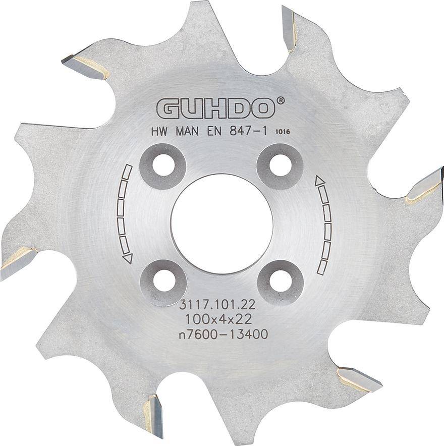 LAMELLEN-Nutfraeser HW 100X4,0X22 mm Z6 Guhdo