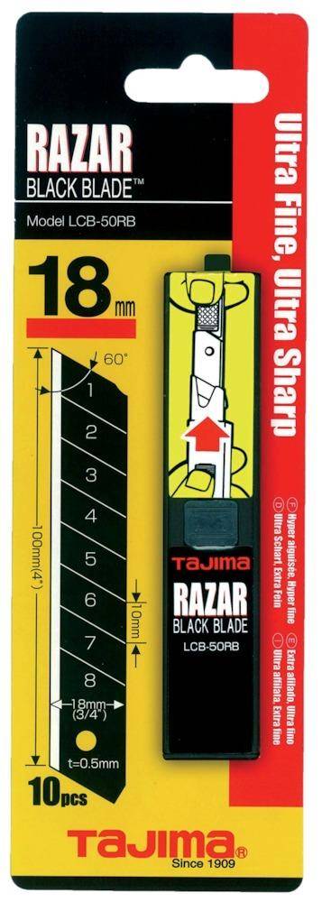 RAZAR BLACK Klingen 18mm LCB50RBC VE10St. Tajima