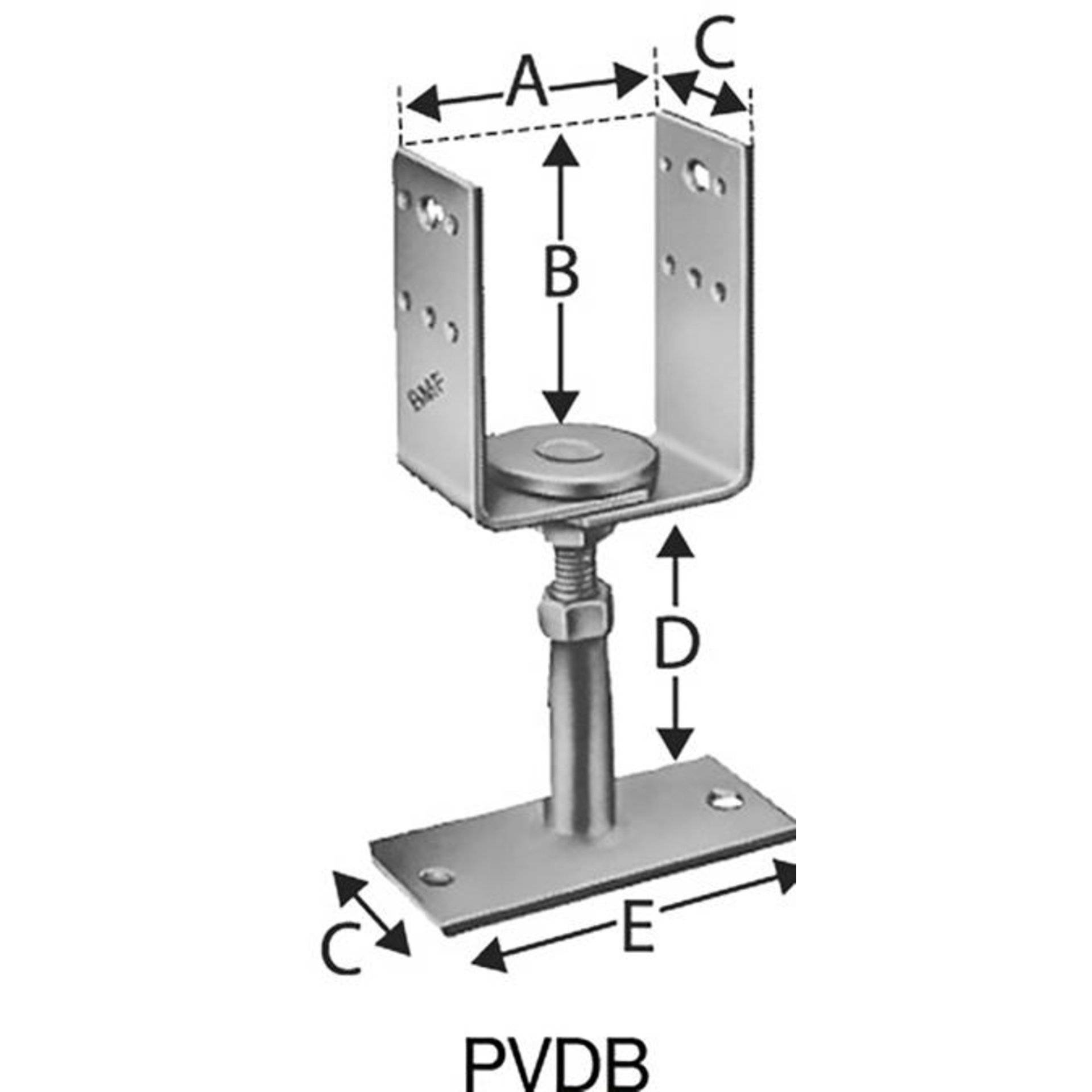 Simpson PVDB120G Stützenfüße Vario