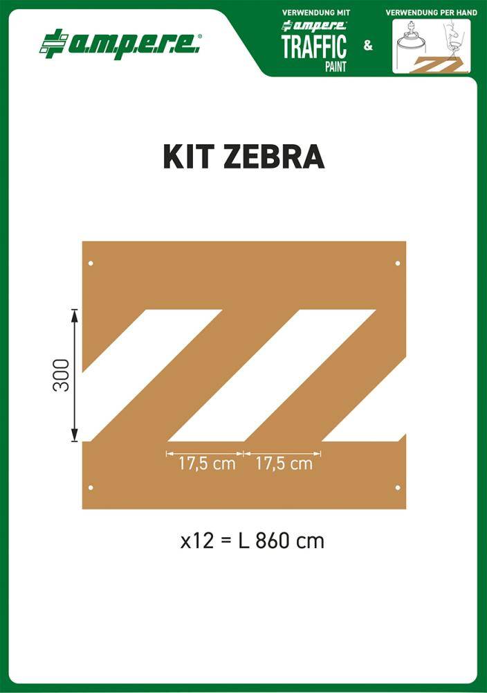 Schablonenset Schablonen KIT Zebra