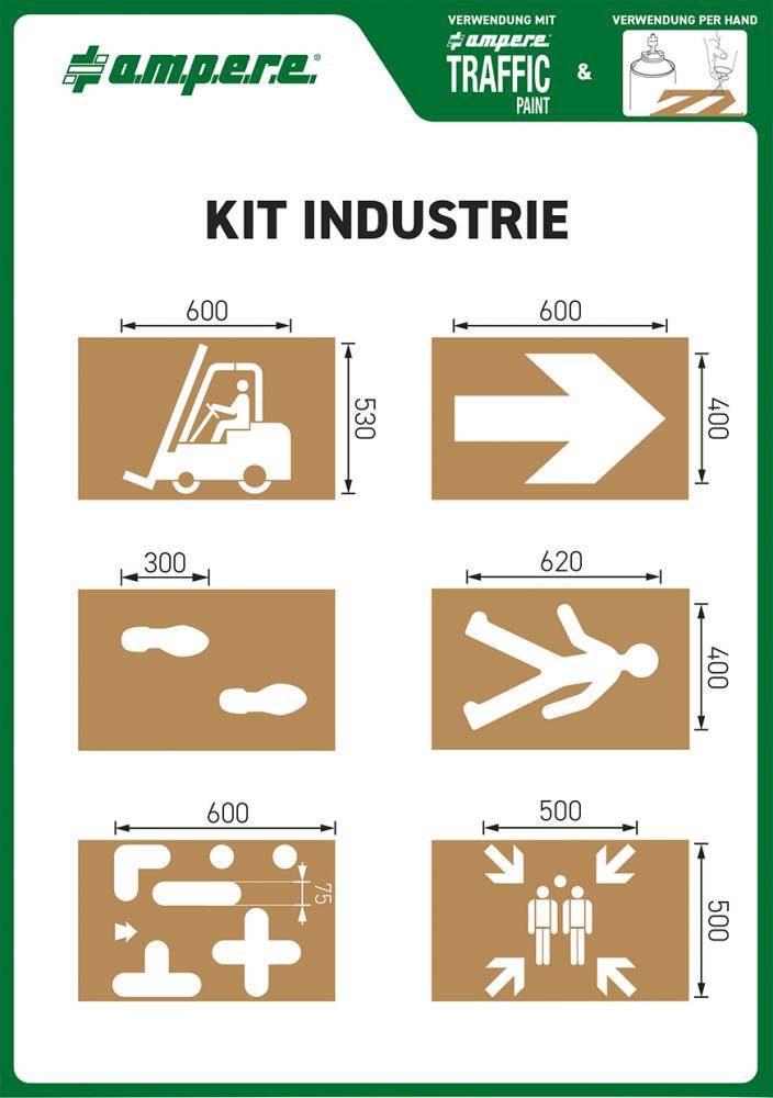 Schablonenset Schablonen KIT Industrie