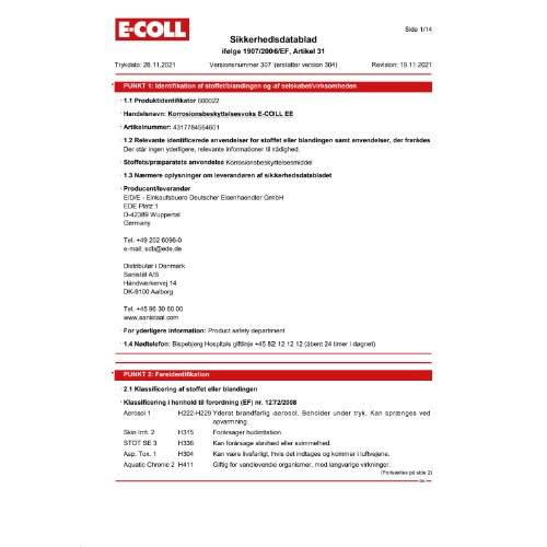 Korrosionsschutzwachs 400ml E-COLL EE