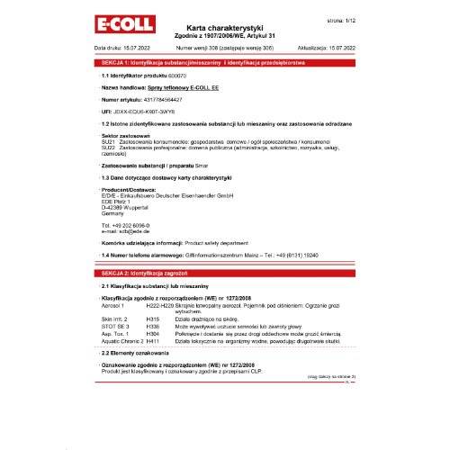 PTFE-Spray 400ml E-COLL EE