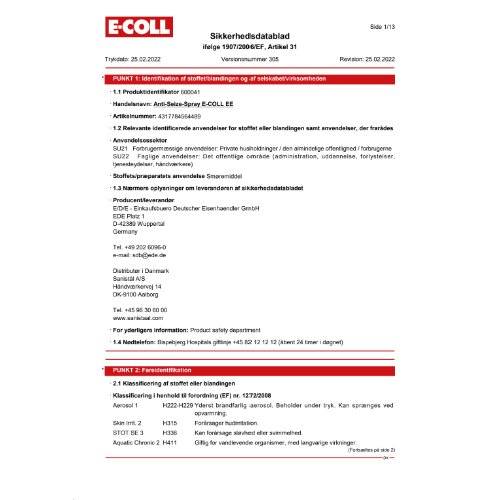 Anti-Seez Gleitmetall 400ml E-COLL EE