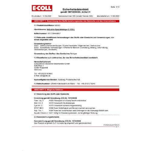 E-COLL Industrie-Spezialreiniger 5L Kanister