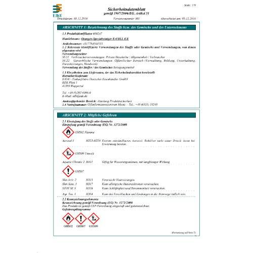 Orangen-Spezialreiniger 500ml Sprühdose (F) E-COLL EE