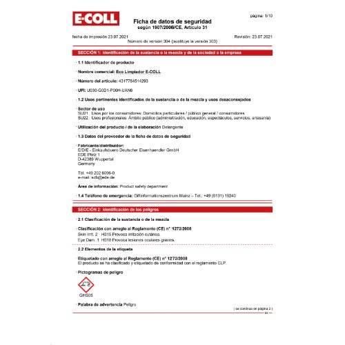 E-COLL Eco Reiniger 5L Kanister