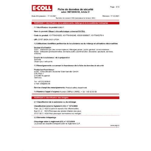 E-COLL Nitro-Univ-Verdünnung 20L Kanister